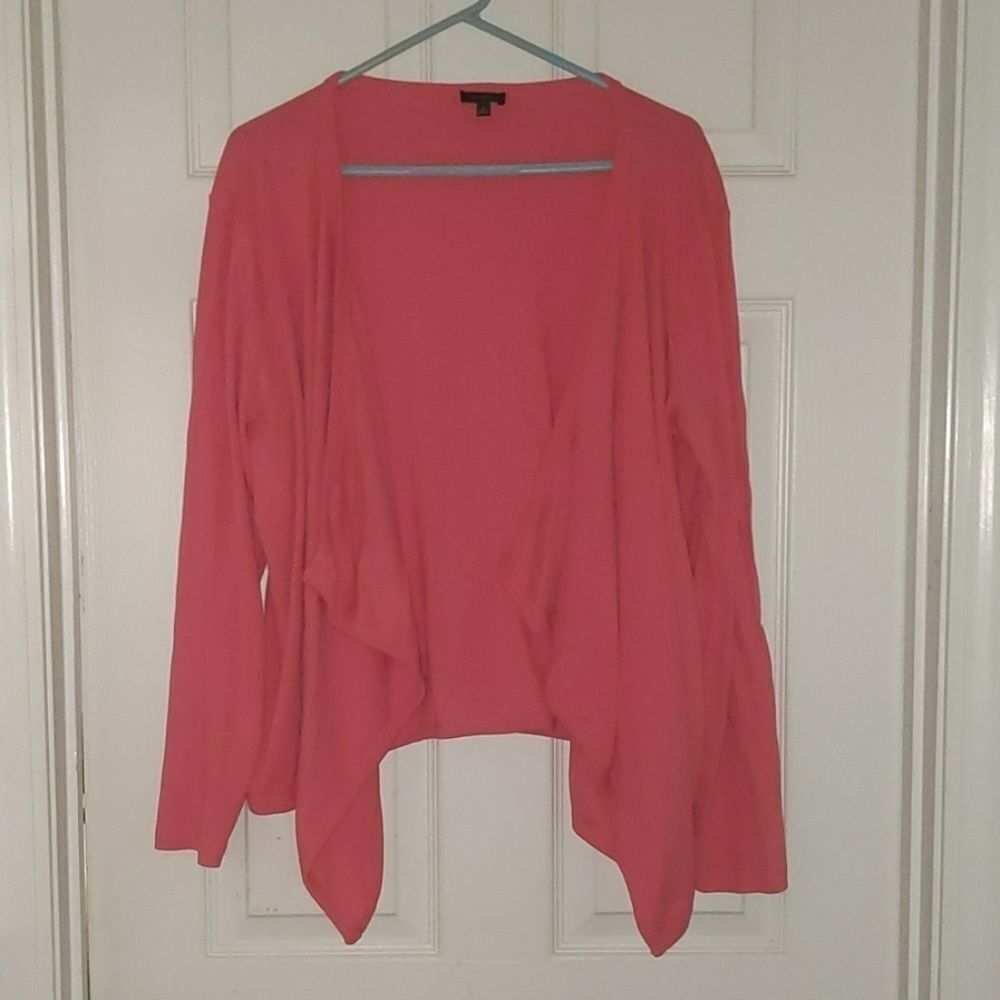 Talbots open front bright salon color casual cardigan Sz L